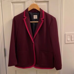 Gap academy blazer in fushia is and wine